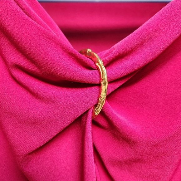 Empire Waist Holiday Midi Dress Cap Sleeves - Picture 4 of 12